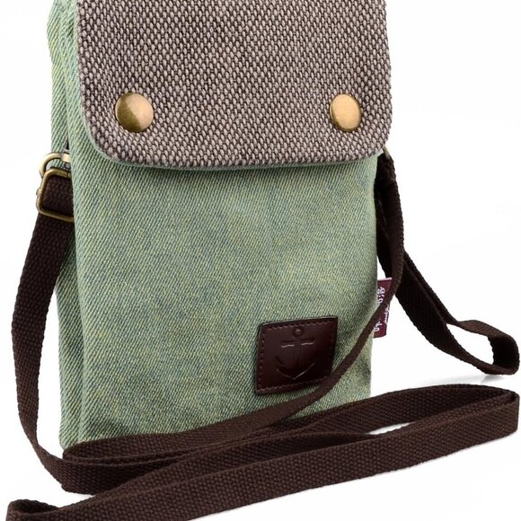 Small Canvas Crossbody Purse for Women Compact Travel Phone Wallet Organizer - Picture 1 of 7